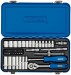 DRAPER 1/4\" Sq. Dr. Metric Socket Set in Metal Case (45 piece)