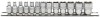 DRAPER 1/4\" Sq. Dr. Metric Socket Set on Metal Rail (13 Piece)