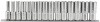 DRAPER 1/2\" Sq. Dr. Metric Deep Sockets on a Socket Rail (15 Piece)