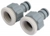 DRAPER 1/2\" and 3/4\" BSP Tap Connectors (twin pack)
