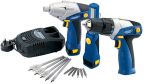 10.8V CORDLESS 1/4\" HEXAGON IMPACT DRIVER/TORCH KIT WITH TWO LI-ION BATTERIES AND CORDLESS ROTARY DRILL - £74.99 INC VAT