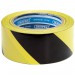 33M X 50MM BLACK & YELLOW ADHESIVE HAZARD TAPE ROLL