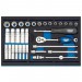 DRAPER 1/4\" Socket Set in 1/4 Drawer EVA Insert Tray (32 Piece)