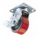 SWIVEL PLATE FIXING HEAVY DUTY POLYURETHANE WHEEL WITH BRAKE