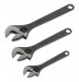 Sealey Adjustable Wrench Set 3pc Antirust Black Finish