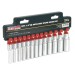 Sealey Spline Socket Set 13pc Deep 1/4Sq Drive Total Drive