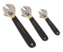 Sealey Adjustable Wrench Set 3pc Ni-Fe Finish