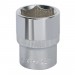 Sealey WallDrive Socket 22mm 1/2Sq Drive