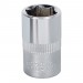 Sealey WallDrive Socket 12mm 3/8Sq Drive