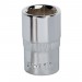 Sealey WallDrive Socket 17mm 1/2Sq Drive Fully Polished