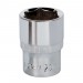 Sealey WallDrive Socket 20mm 1/2Sq Drive Fully Polished