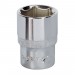 Sealey WallDrive Socket 21mm 1/2Sq Drive Fully Polished