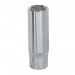 Sealey WallDrive Socket 12mm Deep 1/4\"Sq Drive Fully Polished