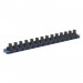 Sealey Socket Retaining Rail with 14 Clips Aluminium 1/4\"Sq Drive