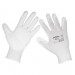 Sealey White Precision Grip gloves - (X-Large) - Pack of 6 Pairs