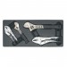 Sealey Tool Tray with Locking Pliers & Adjustable Wrench Set 4pc